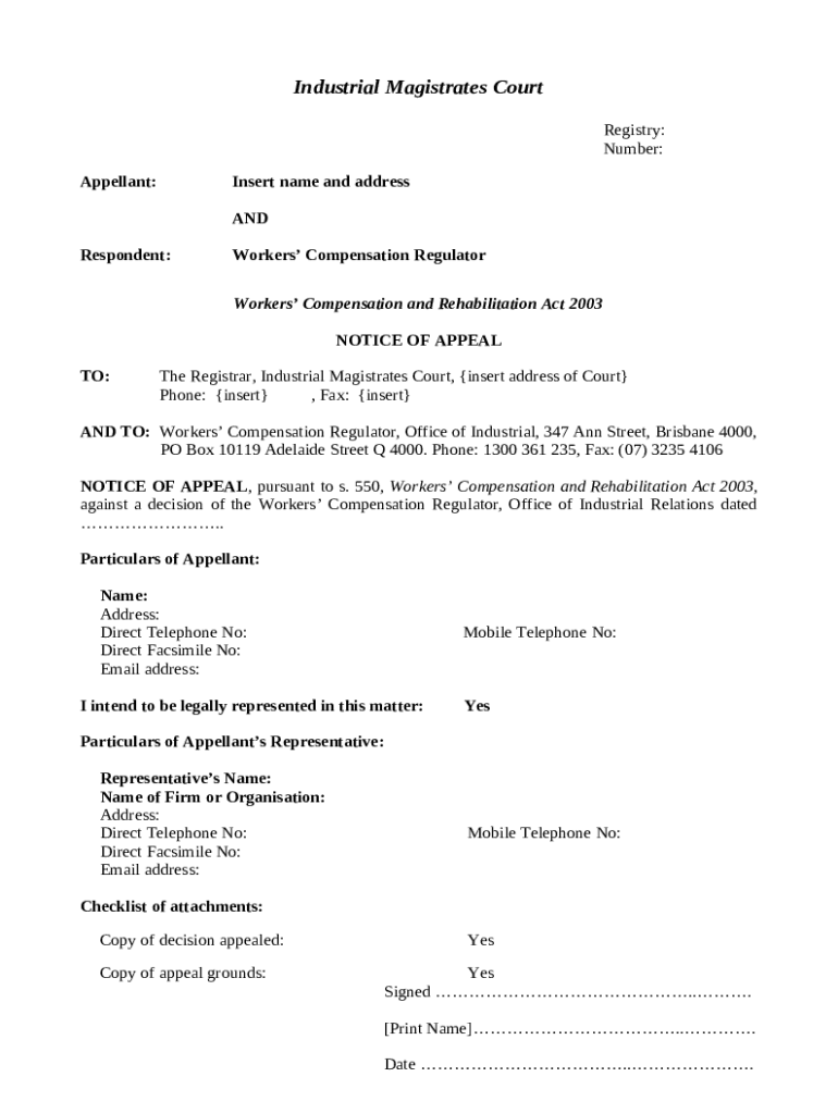 71 Notice of appeal magistrates court. Notice of appeal magistrates