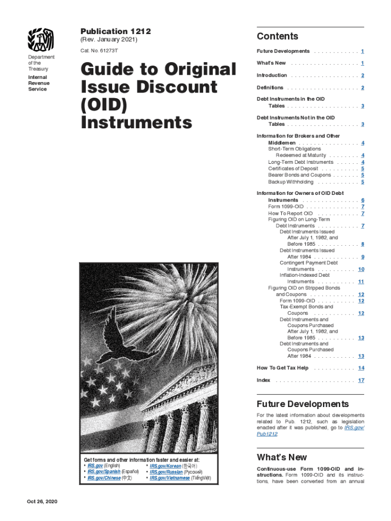 Publication 1212 (Rev January 2021) Guide to Original Issue Discount (OID) Instruments Preview on Page 1