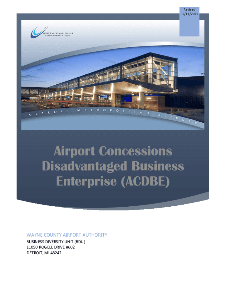 Fillable Online Airport Concession Disadvantaged Business Enterprise Joint Fax Email Print