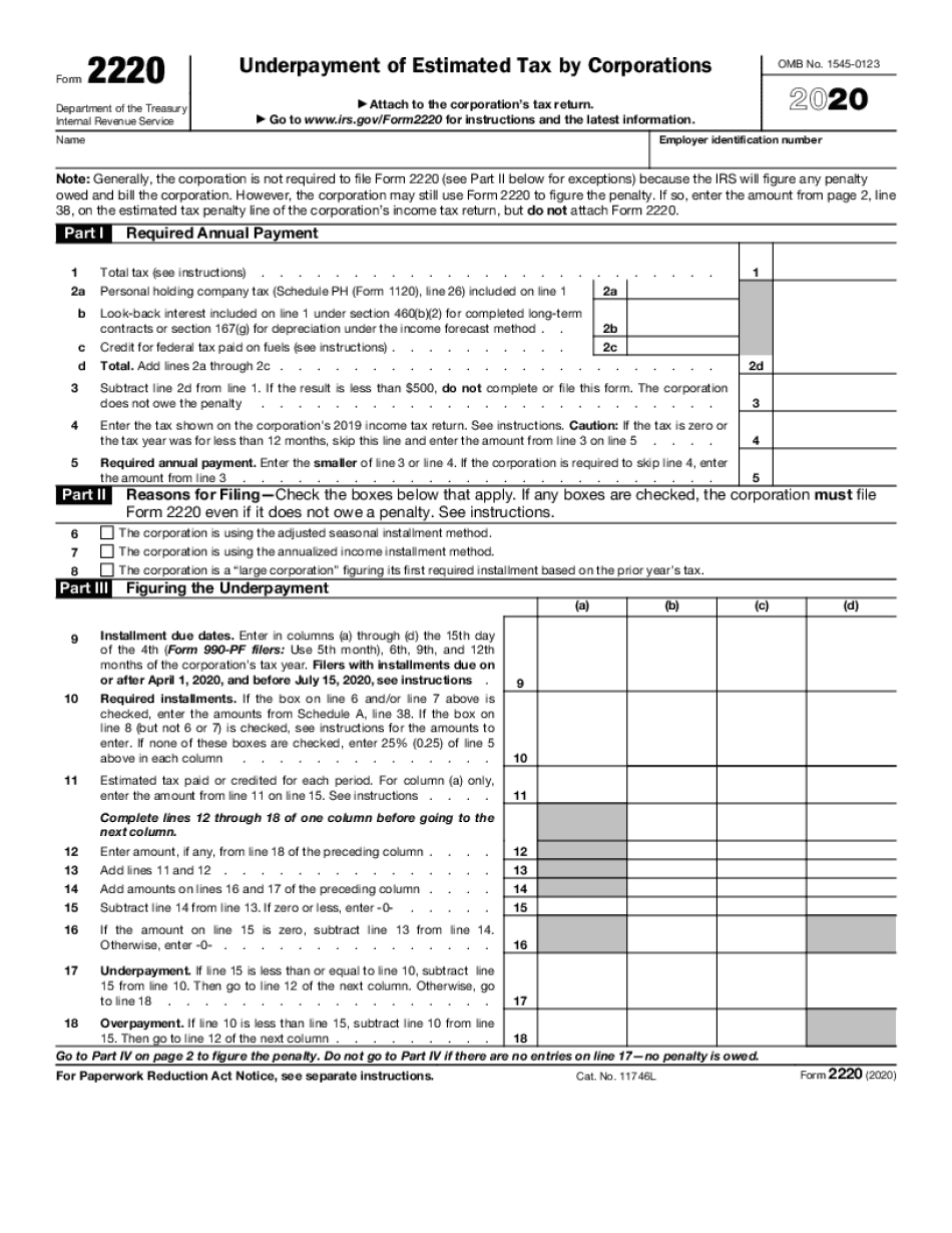 Fill In Form 2220