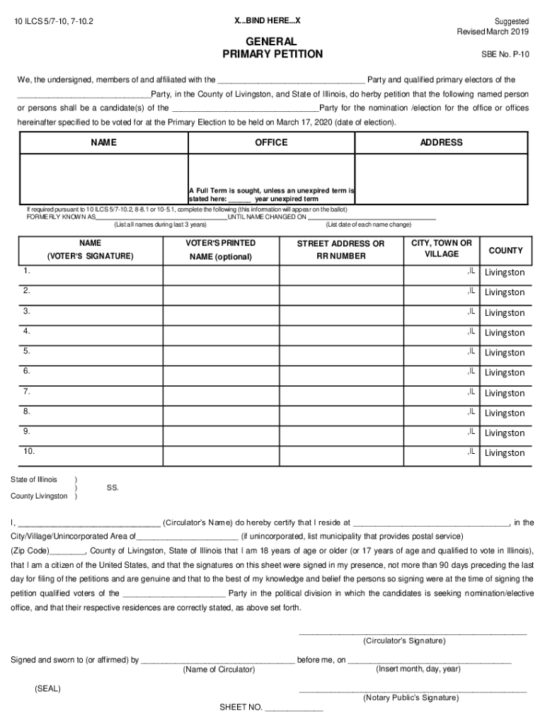 Fillable Online KRISTY A. MASCHING, COUNTY CLERK AND RECORDER Livingston Fax Email Print