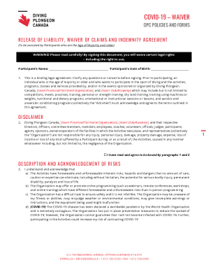 COVID-19 Waiver Form