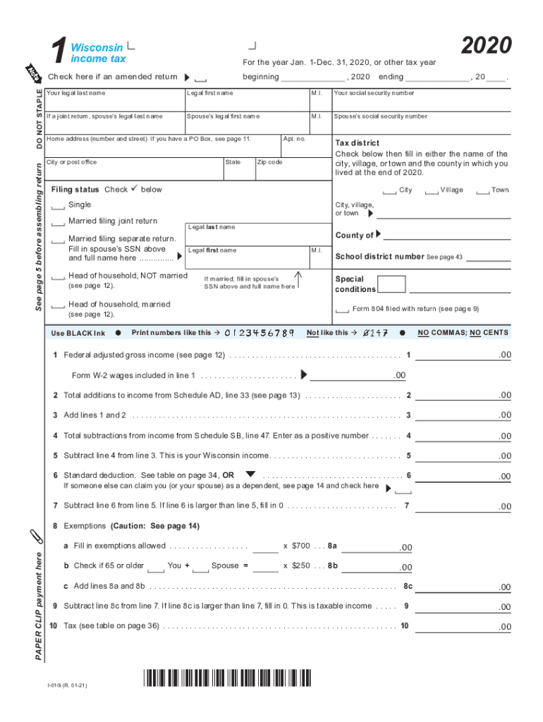 wisconsin form 1 Preview on Page 1