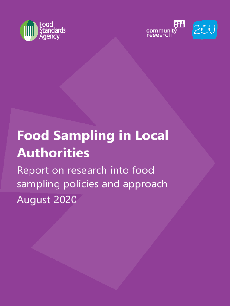 Fillable Online View Food sampling in local authorities as PDF Food Standards Fax Email