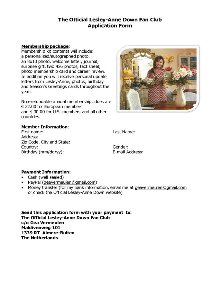 Lesley Anne Down Spouse Fill Online, Printable, Fillable, Blank