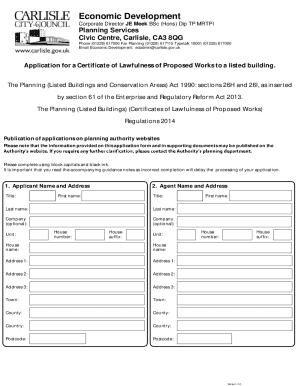 Fillable Online carlisle gov planning-&-building-control - Carlisle