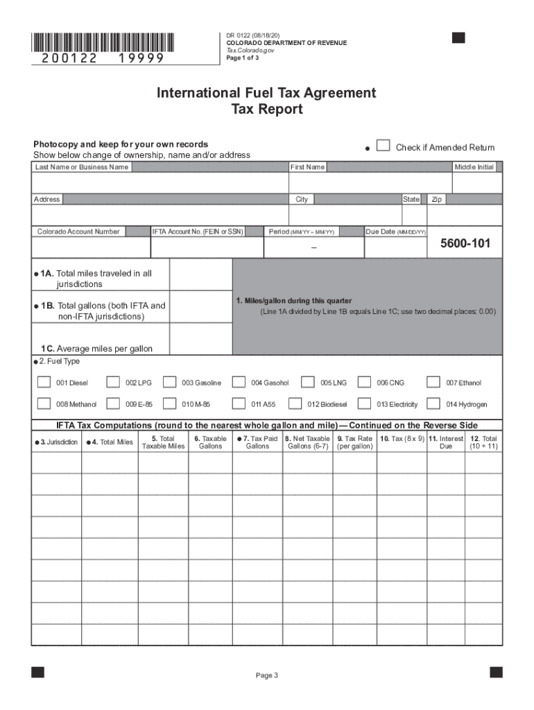 international fuel agreement tax report Preview on Page 1