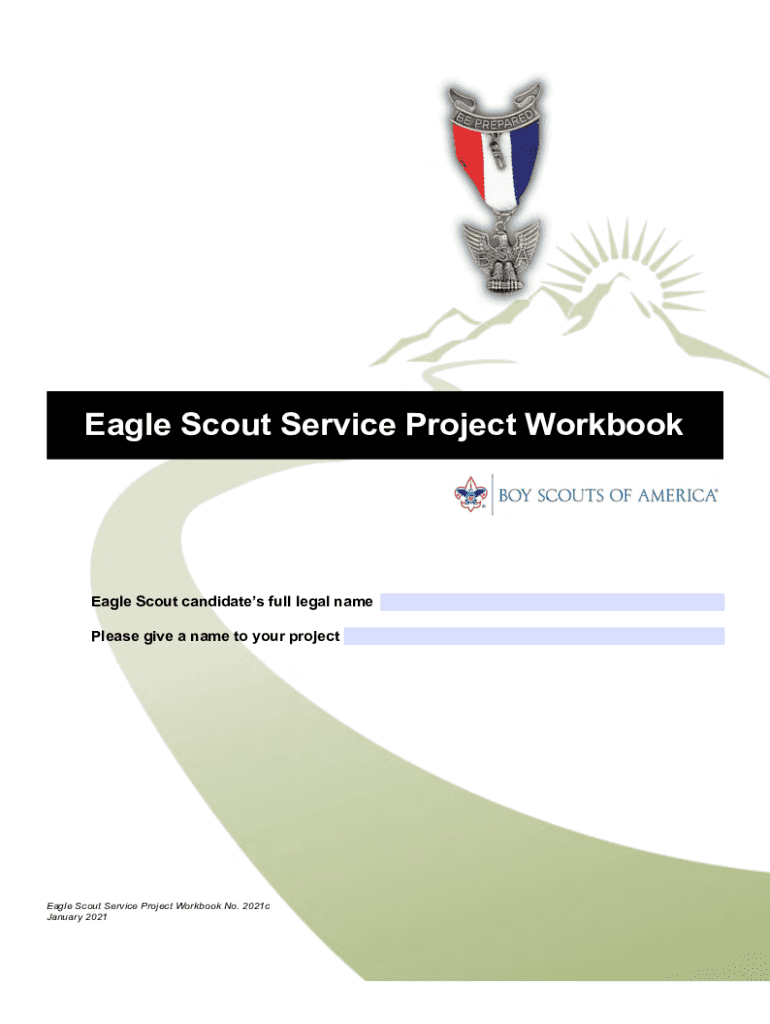 eagle scout project workbook Preview on Page 1.