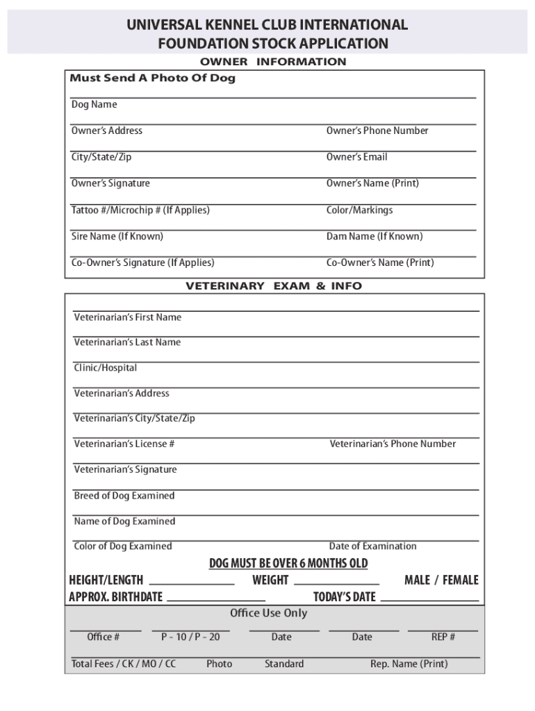 Fillable Online Have you heard of the Universal Kennel Club International Fax Email Print