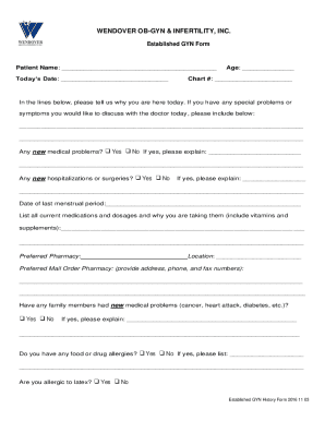 Problems or Symptoms