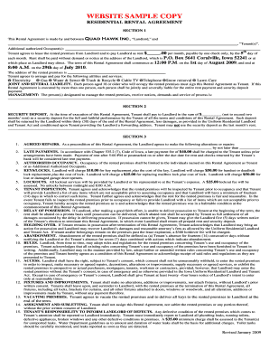 Residential Rental Agreement