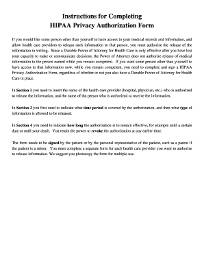 HIPAA Privacy Authorization Form