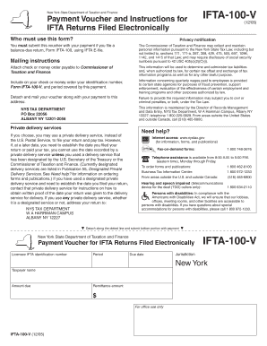 New York IFTA-100-V Payment Voucher
