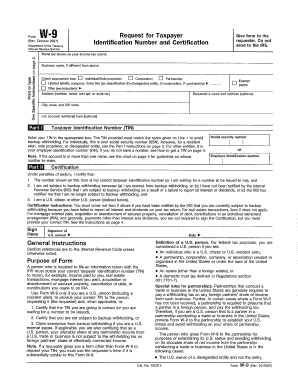 Form W-9 Instructions