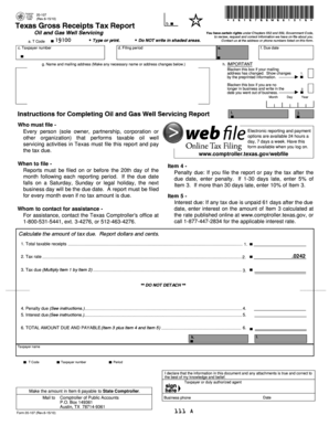 Texas Gross Receipts Tax Report