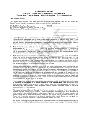 Residential Lease Agreement