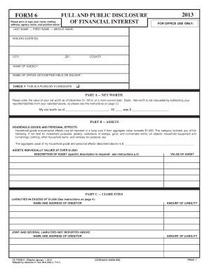 Florida Full and Public Disclosure of Financial Interests