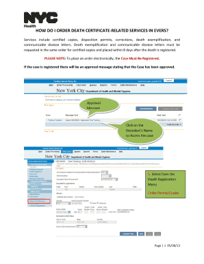 Death Certificate Order Form