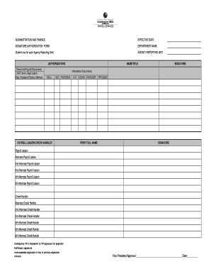 Payroll Services Authorization Form