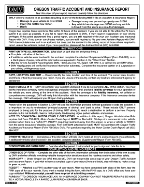 Oregon Traffic Accident and Insurance Report