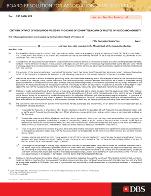 Board Resolution for Associations and Societies