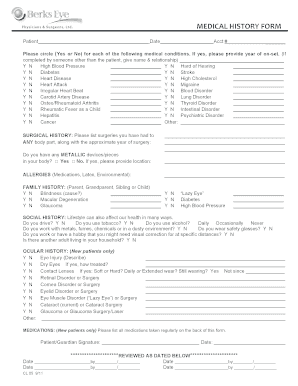 Medical History Form