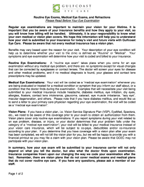 Eye Exam Consent Form