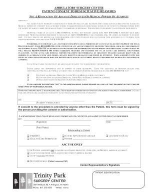 Patient Consent to Resuscitative Measures