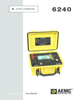 Micro-Ohmmeter 6240 User Manual