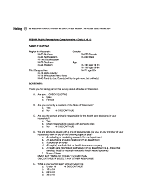 Wisconsin Public Perceptions Questionnaire