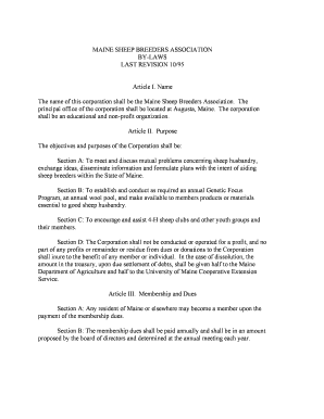 Sample bylaws for nonprofit organizations pdf - MSBA Bylaws 10-95 1 .doc. U.S. Customs Form 1