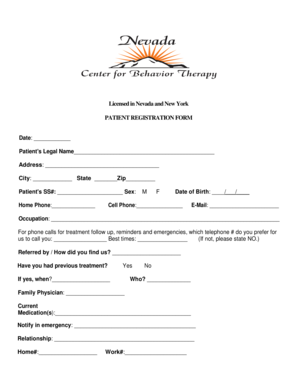 Patient Registration Form