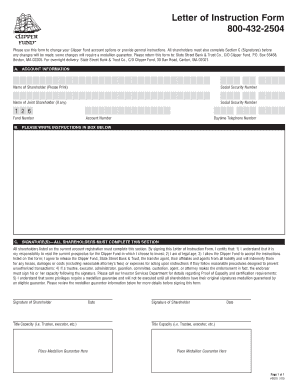 Letter of Instruction Form