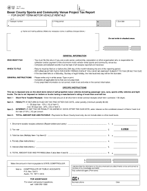 Bexar County Short-Term Rental Tax Report