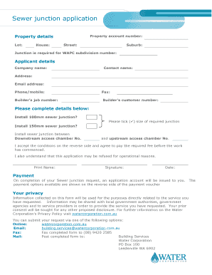 Sewer Junction Application
