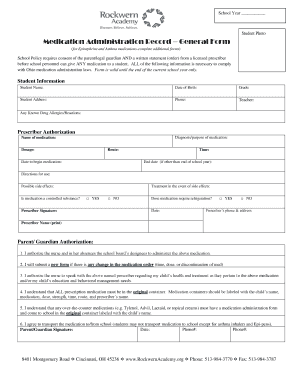 Medication Administration Record Form