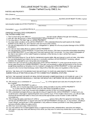 Exclusive Right to Sell Listing Contract