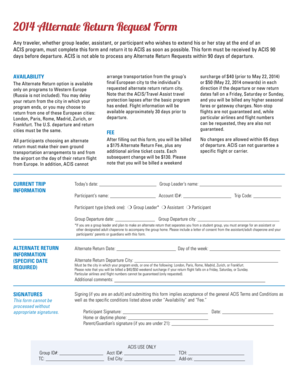 ACIS Alternate Return Request Form
