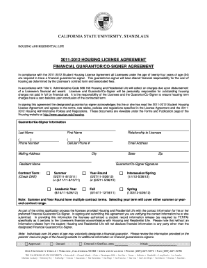 California State University Housing Financial Guarantor Agreement