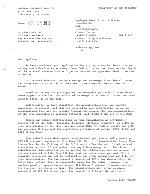 IRS Group Exemption Letter