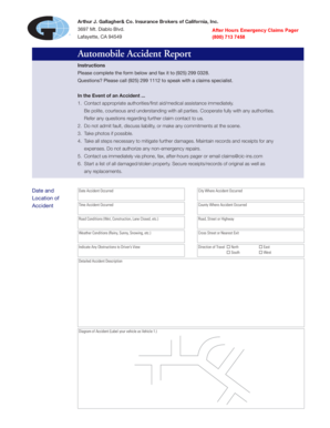 California Automobile Accident Report