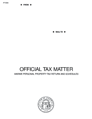 Georgia Marine Personal Property Tax Return