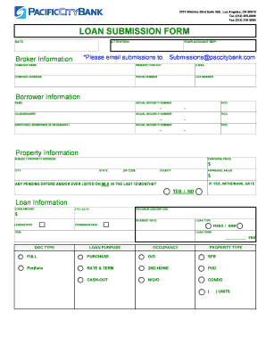Loan Submission Form