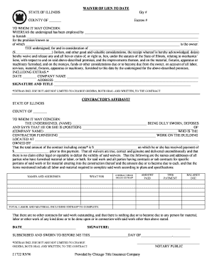 Illinois Waiver of Lien