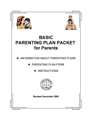 Oregon Parenting Plan Form