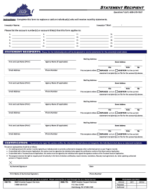 Statement Recipient Form
