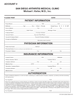Patient Information Form