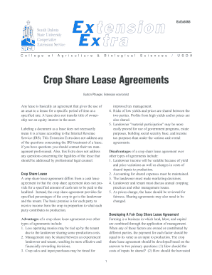 Crop Share Lease Agreement