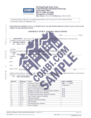 Colorado Contract to Buy and Sell Real Estate