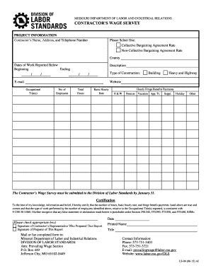 Missouri Contractor's Wage Survey